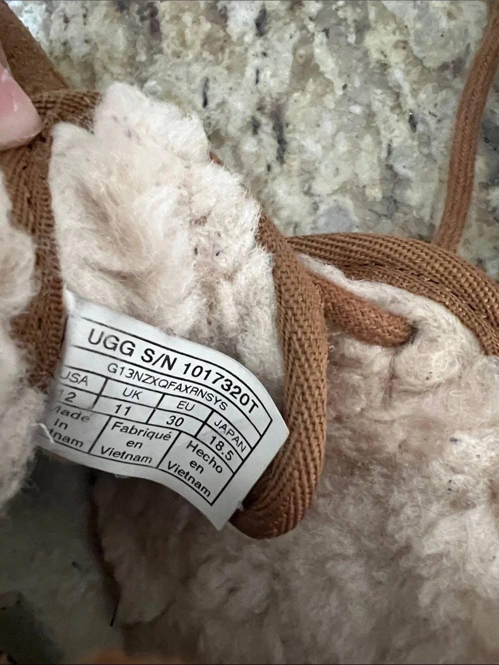 UGG Kids Chestnut Suede Lace-Up Shearling Boots